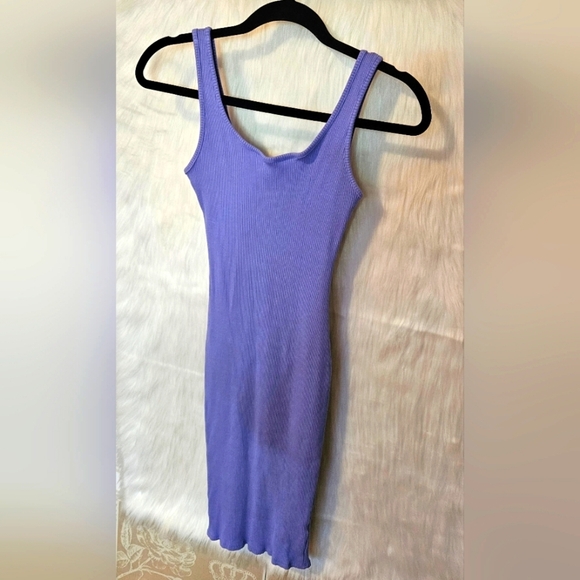 Fashion Nova Classic Lavender Ribbed Bodycon Mini Dress (NWOT) - Picture 2 of 8